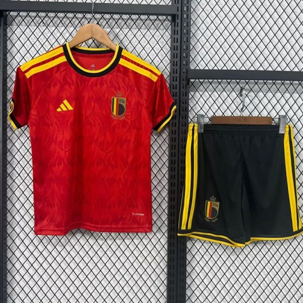 2026 Belgium Home Fans Kids Soccer jersey