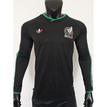 [PLAYER] 2026 Mexico 3RD Black Player Long Sleeve Soccer jersey