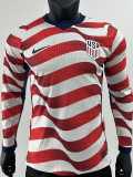 [PLAYER] 2026 USA Home Player Long Sleeve Soccer jersey