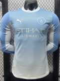 [PLAYER] 2026/27 Man City Home Player Long Sleeve Soccer jersey