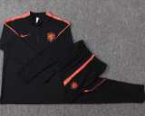 2026 Netherlands Black Half Pull Tracksuit