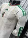 [PLAYER] 2026 Algeria Home White Player Long Sleeve Soccer jersey