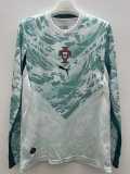 2026 Portugal Away Aqua Fans Long Sleeve Soccer jersey