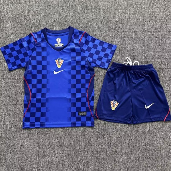 2026 Croatia Away Fans Kids Soccer jersey