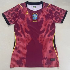 2026 Brazil GKE Dark red Fans Women Soccer jersey
