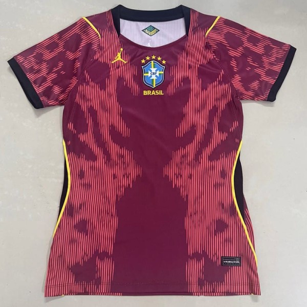 2026 Brazil GKE Dark red Fans Women Soccer jersey