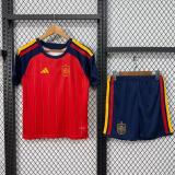 2026 Spain Home Red Fans Kids Soccer jersey