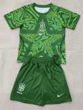 2026 Brazil GKG Green Fans Kids Soccer jersey