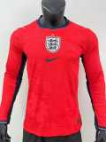 [PLAYER] 2026 England Away Red Player Long Sleeve Soccer jersey