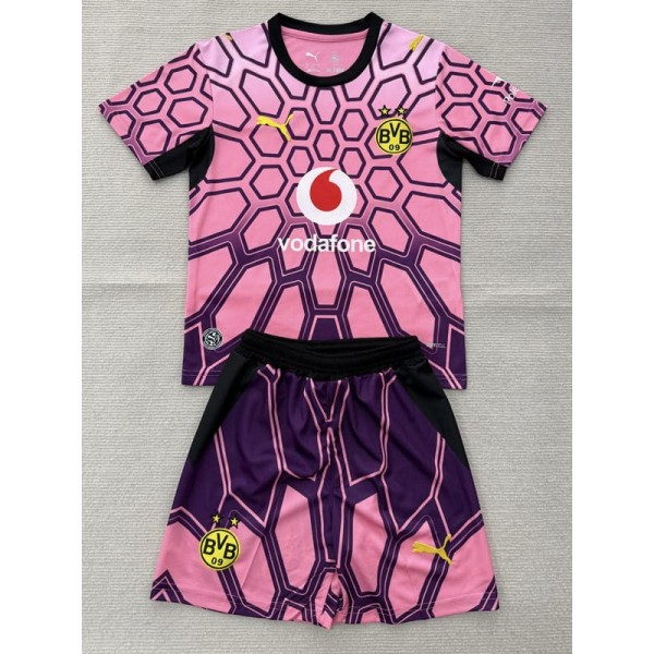 2026/27 Dortmund GKP Pink Fans Kids Soccer jersey