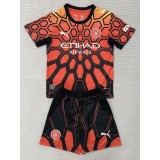 2026/27 Man City GKO Orange Fans Kids Soccer jersey