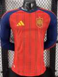 [PLAYER] 2026 Spain Home Red Player Long Sleeve Soccer jersey