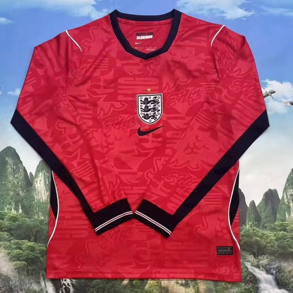 2026 England Away Fans Long Sleeve Soccer jersey