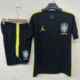 2026 Brazil Black Training Shorts Suit