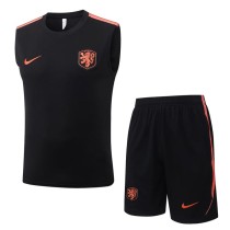 2026 Netherlands Black Training Shorts Suit