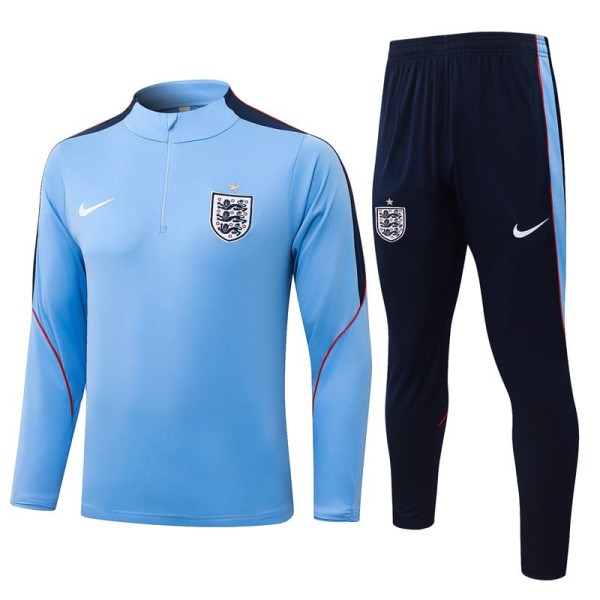 2026 England Light blue Half Pull Tracksuit