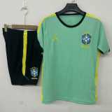 2026 Brazil Light Green Training Shorts Suit