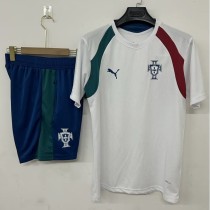2026 Portugal White Training Shorts Suit