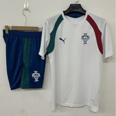2026 Portugal White Training Shorts Suit