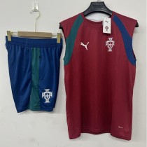 2026 Portugal Red Training Shorts Suit