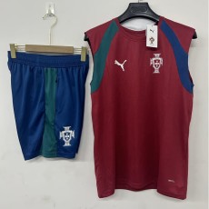 2026 Portugal Red Training Shorts Suit