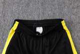 2026 Brazil Black Kids Half Pull Tracksuit