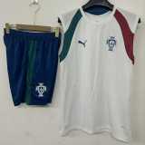 2026 Portugal White Training Shorts Suit