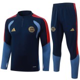 2026 Bayern Royal blue Half Pull Tracksuit
