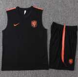 2026 Netherlands Black Training Shorts Suit