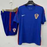 2026 Croatia Blue Training Shorts Suit