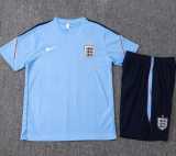 2026 England Light blue Training Shorts Suit