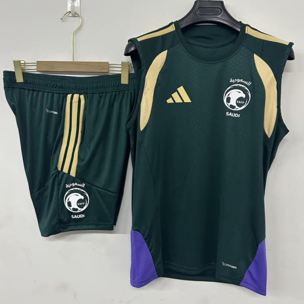 2026 Saudi Arabia Green Training Shorts Suit