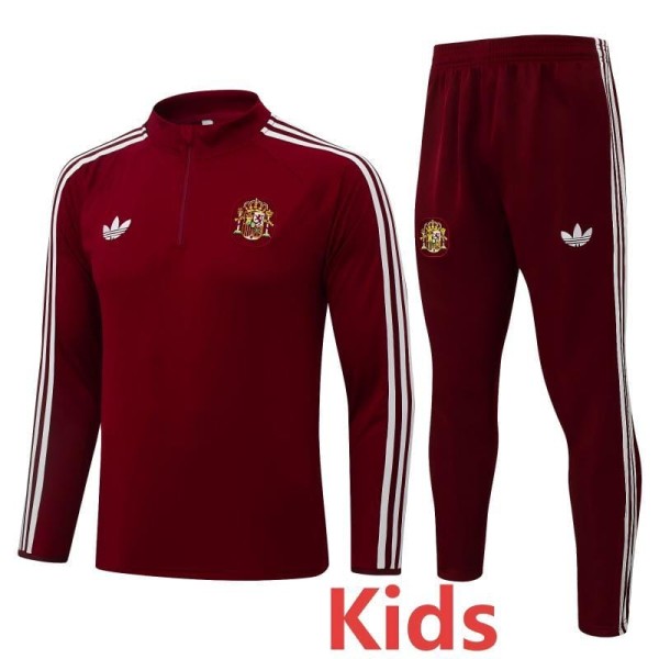 2026 Spain Kids Half Pull Tracksuit