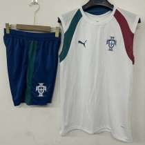 2026 Portugal White Training Shorts Suit