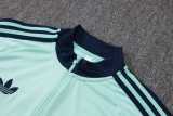 2026 Germany Light Green Kids Half Pull Tracksuit