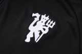 2026/27 Man Utd Black Kids Half Pull Tracksuit