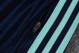2026 Germany Light Green Kids Half Pull Tracksuit