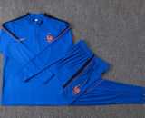 2026 France Blue Kids Half Pull Tracksuit