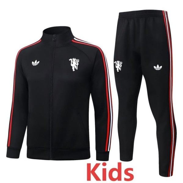 2026/27 Man Utd Black Kids Tracksuit
