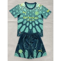 2026/27 Man City GKG Green Fans Kids Soccer jersey