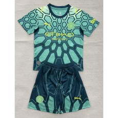 2026/27 Man City GKG Green Fans Kids Soccer jersey