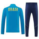 2026 Brazil Blue Half Pull Tracksuit