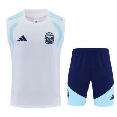 2026 Argentina WhiteTraining Shorts Suit