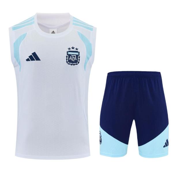 2026 Argentina WhiteTraining Shorts Suit