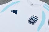 2026 Argentina WhiteTraining Shorts Suit