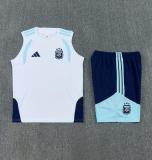 2026 Argentina WhiteTraining Shorts Suit