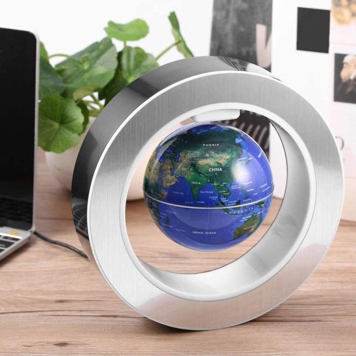 Magnetic Levitation Floating Globe - Anti Gravity LED Light World Map and Consallations 2 in 1