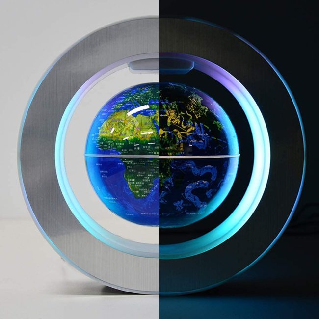 Magnetic Levitation Floating Globe - Anti Gravity LED Light World Map and Consallations 2 in 1