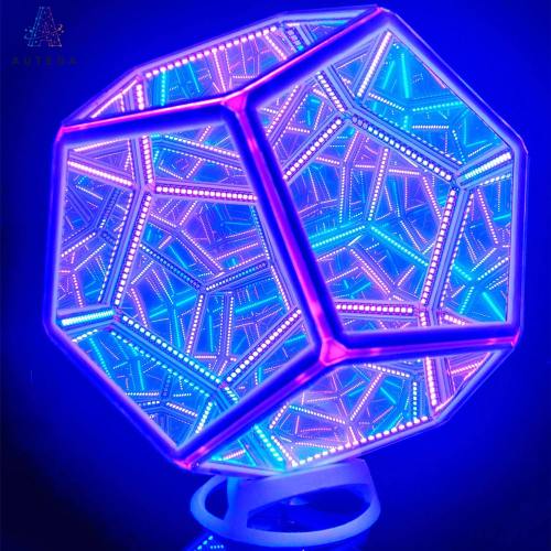 Four-Dimensional Space Experience - Premium Large RGB Infinite Dodecahedron
