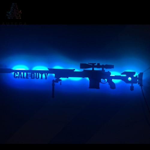 Call of Duty Gun Light Pioneer Design COD Firearms Remote Control Led Wall Light